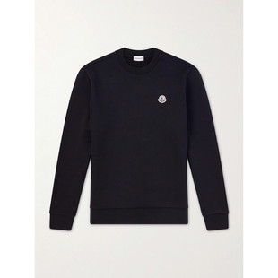 美国直邮Moncler 盟可睐 男士 Logo-Appliqued 棉针织运动衫 8G00