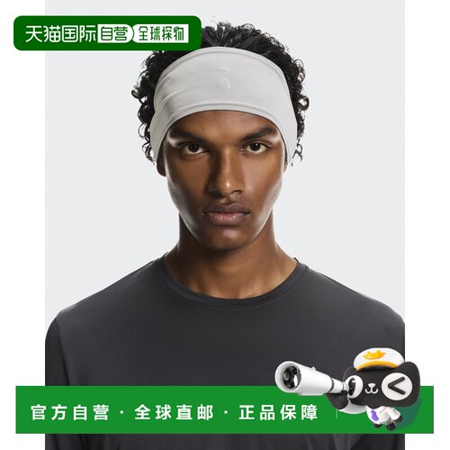 自营欧洲直邮On昂跑 Core男女通用白色聚酰胺跑步头带户外头巾