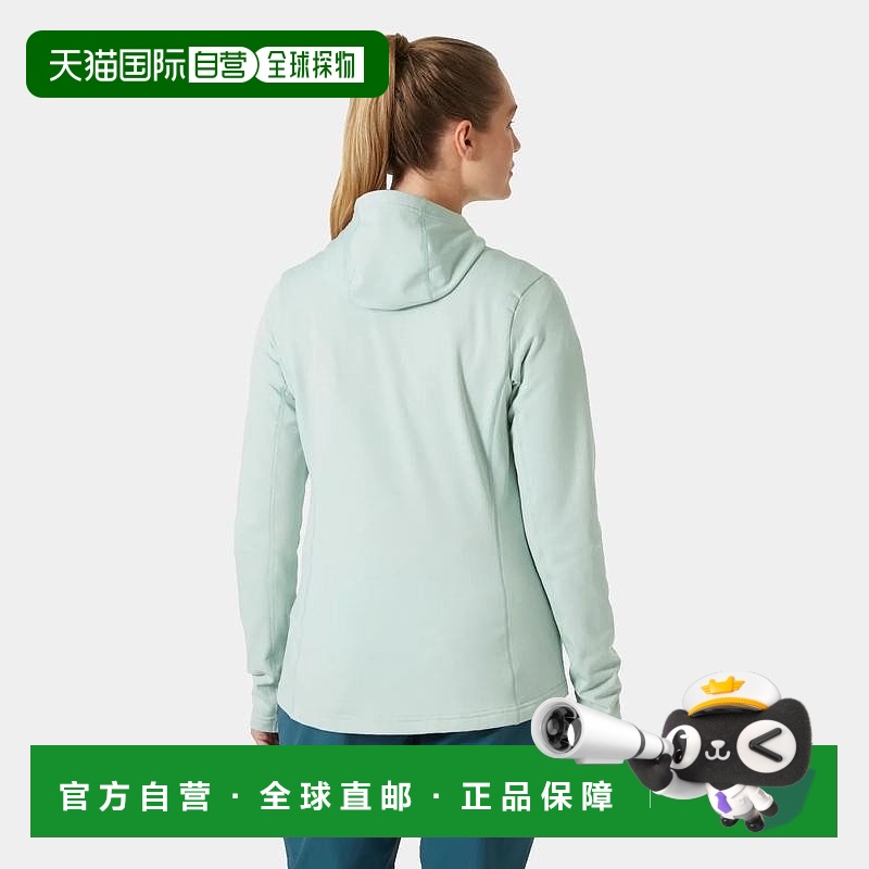 自营欧洲直邮Helly Hansen 女士灰绿色聚酯Versalite连帽抓绒夹克