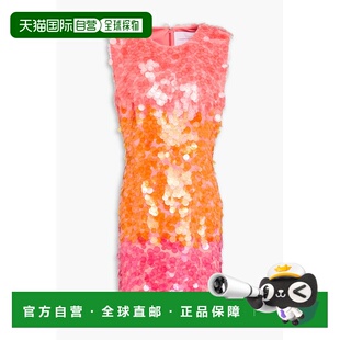 1h可退 香港直邮CAROLINA HERRERA 女士 珠片绉纱迷你连衣裙 R251