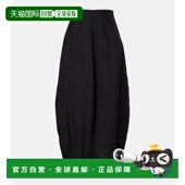 女士 舒适时尚 真丝混纺长款 black黑色 半身裙 香港直邮toteme