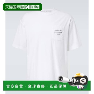 男士 1h可退 艾克妮 Studios 徽标棉质麻纤维针织T 香港直邮Acne