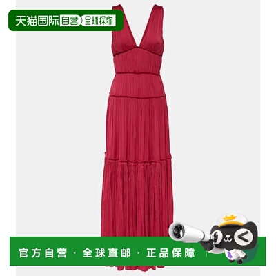 香港直邮Simkhai 女士 Mandi 褶裥礼服 001397 red红色 舒适时尚