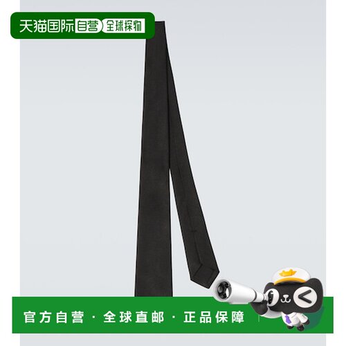 香港直邮The Row 男士 Juno 真丝领带 black黑色 舒适时尚