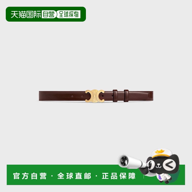 欧洲直邮CELINE思琳女士Taurillon皮革腰带皮带
