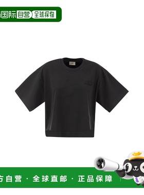 1h可退 香港直邮AUTRY 女士 宽松款带LogoT恤 TSPW11OK black黑色