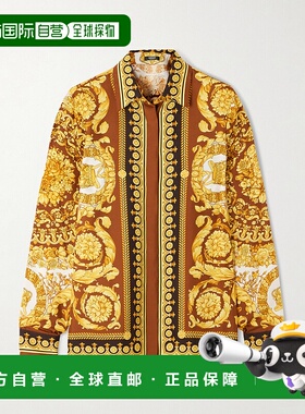 1h可退 香港直邮Versace 范思哲 女士 印花真丝衬衫 10013601A152