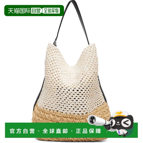 1h可退 香港直邮toteme 女士 驼色 & 灰白色 Belted Paper Raffia