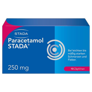欧洲直邮德国STADA宝宝退烧栓屁屁栓10粒扑热息痛250mg发烧止痛
