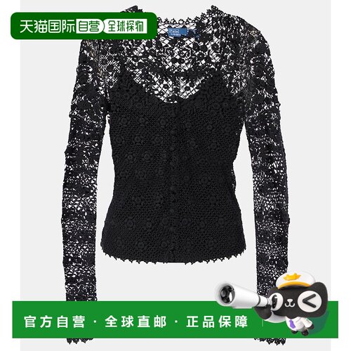 香港直邮Polo Ralph Lauren Polo 拉夫 劳伦 女士 层叠感棉质蕾丝