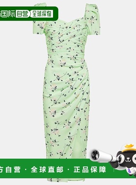 香港直邮Self-Portrait 女士 cr&ecirc;pe 花朵中长连衣裙女装