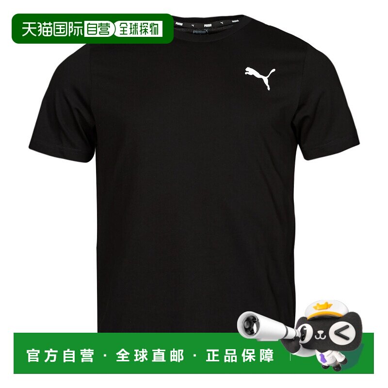 欧洲直邮Puma 男衣服 短袖T恤衫 黑色 冬天 ESS CAT TEE彪马 LOGO图片