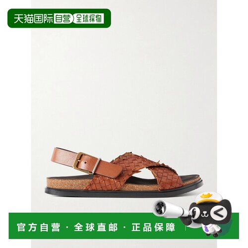 The Row 女士 搭扣皮质凉鞋 F1462WL83 brown棕色 舒适时尚编织鞋