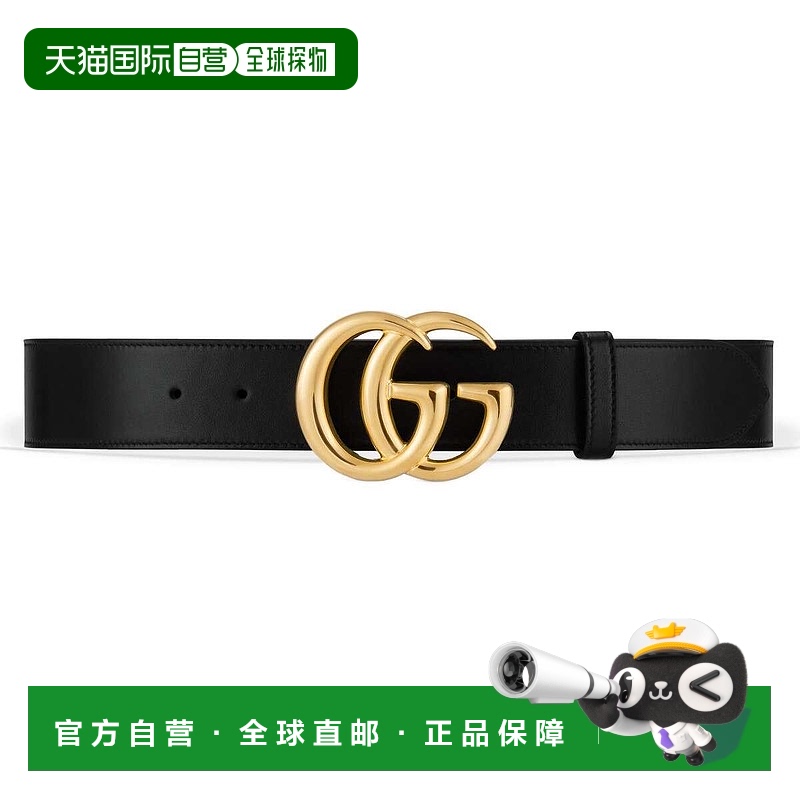 欧洲直邮GUCCI 古驰 25春夏 406831 0YA0G 1000 女士 腰带 皮革腰