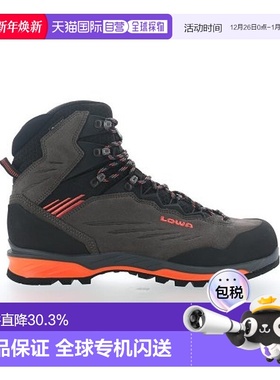 自营欧洲直邮LOWA CADIN II GTX MID男士灰色/橙色防水科技面料登