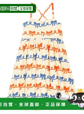 1h可退 香港直邮bobo choses 女童 缎带蝴蝶结荷叶边连衣裙童装