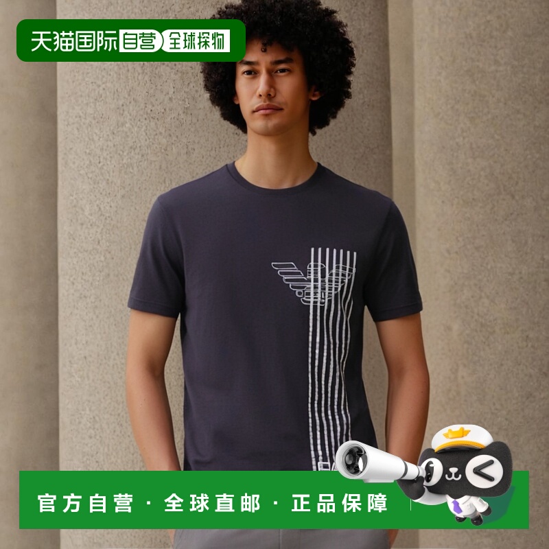 香港直邮EA7 Emporio Armani 海军蓝圆领logoT恤 3YPTE0PJ30Z