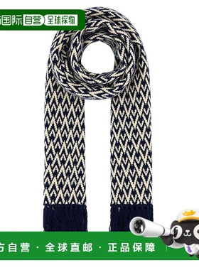 1h可退 香港直邮Valentino 华伦天奴 男士 Toute La V 流蘇邊圍巾