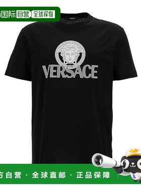 香港直邮Versace 范思哲 男士 黑色 Medusa T 恤 10142261A10088