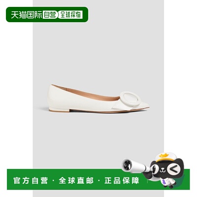 香港直邮Gianvito Rossi 吉安维托 罗西 女士 搭扣皮质尖头平底鞋