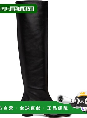 1h可退 香港直邮aeyde 女士 黑色 Willa Leather Over-Knee 高筒