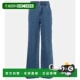 001405 1h可退 blue蓝色 Grayson 阔腿牛仔裤 香港直邮Staud 女士