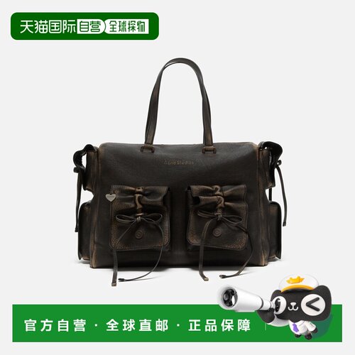 自营欧洲直邮Acne Studios Multipocket女士深棕色/米色粒面皮革