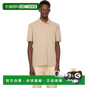 男士 驼色 Print 香港直邮HUGO Logo 雨果 Pique 1h可退 Cotton