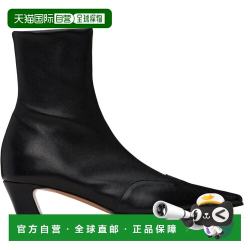 KHAITE 女士 尖头短筒靴 F1068836 black黑色 舒【付后1h可退】