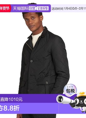 1h可退 香港直邮barbour 巴伯尔 男士 Lutz 绗缝外套 black黑色