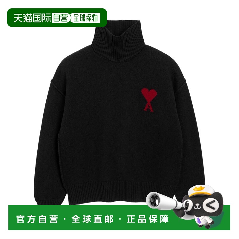 香港直邮Ami Paris 高领长袖毛衣 UKS839018.半高领