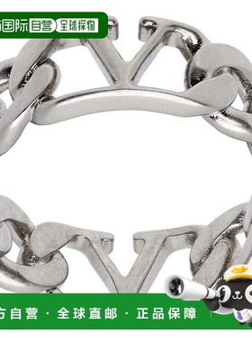 香港直邮valentino 华伦天奴 男士 银色 VLogo Signature 戒指 6Y