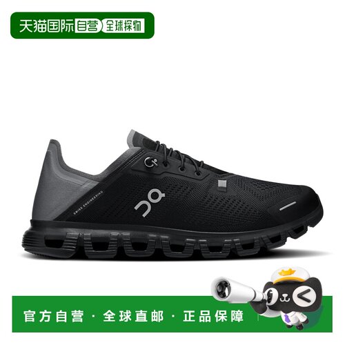 自营欧洲直邮On昂跑 Cloud 6 Coast男士黑色聚酯纤维休闲鞋