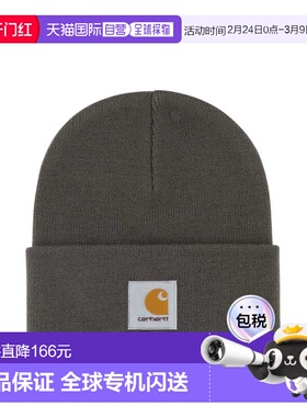 1h可退 香港直邮CARHARTT WIP 男士 深灰色有机玻璃手表帽子 I020