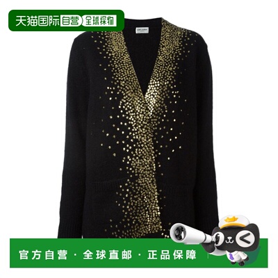 香港直邮Saint Laurent V领针织开衫 434945YA2BU
