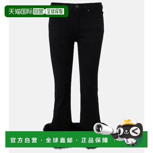 1h可退 香港直邮Balenciaga 巴黎世家 女士 capri 低腰牛仔裤
