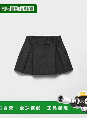 香港直邮Prada 普拉达 女士 人字纹羊毛迷你裙 P132ZG17YU