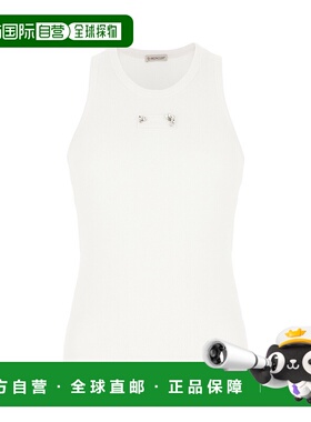 1h可退 香港直邮Moncler 盟可睐 女士 白色棉质上衣 8P0000989A99