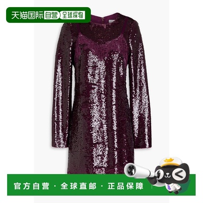 香港直邮Simkhai 女士 Mako 珠片薄纱迷你连衣裙 5231105SPMANGOS