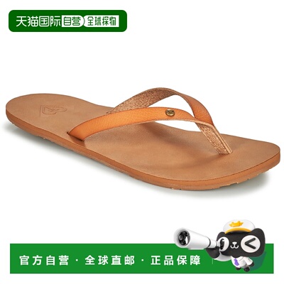 欧洲直邮Roxy鞋子女人字拖鞋夹脚拖凉鞋棕色JYLL III