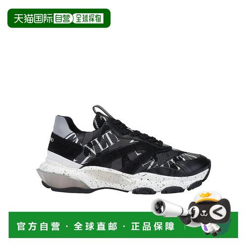 【99新未使用】Valentino 黑色徽标休闲运动鞋 SY【付后1h可退】
