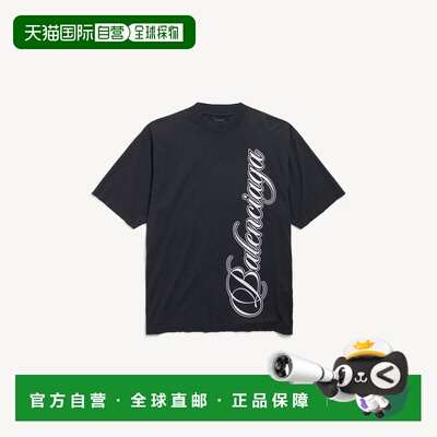 自营欧洲直邮Balenciaga巴黎世家 Cursive Fit Medium男士棉质刺T
