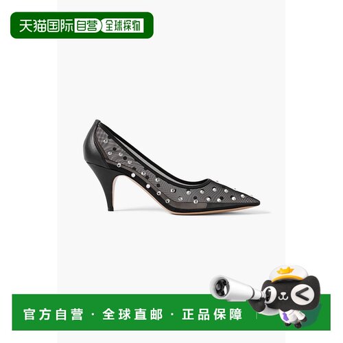 香港直邮KHAITE 女士 River Iconic 皮革边水晶装饰网纱浅口鞋 F2