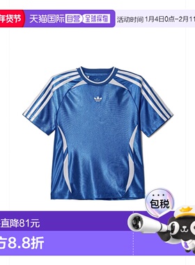 1h可退 香港直邮Adidas 男童 T恤童装 JC9125KBLUE blue蓝色 舒适