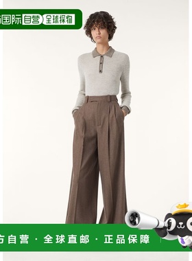 自营欧洲直邮Loro Piana 女士灰色初剪羊毛Polo衫