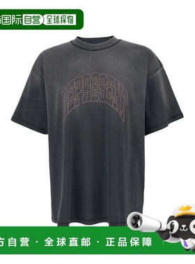 1h可退 香港直邮Represent 男士 Lettering on Front 黑色带LogoT