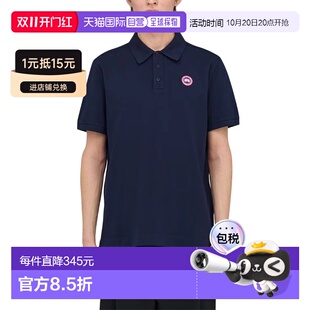 香港直邮CANADA GOOSE 加拿大鹅 Beckley男式蓝色POLO衫1600M-985