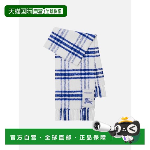香港直邮BURBERRY 女士围巾 8079267B7323 SS2024 深蓝色 Embroid