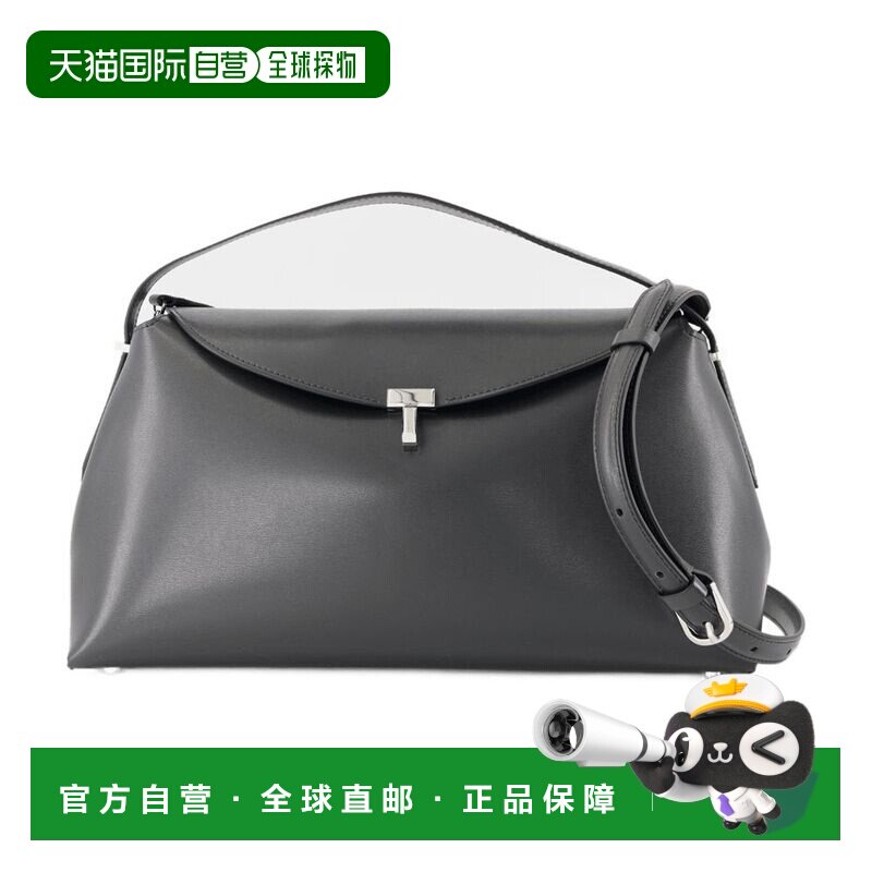 香港直邮toteme 女士 T-LOCK 手提皮革棕色钱包 234WAL956LE0025