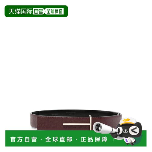 1h可退 香港直邮Tom Ford 汤姆 福特 女士 T 木纹擦亮皮革窄款皮
